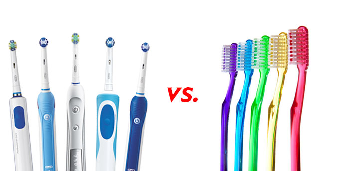 Electric toothbrush vs. manual